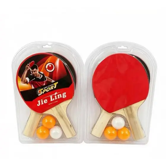 Kit Ping Pong Tênis De Mesa 2 Raquetes 3 Bolinhas--26152