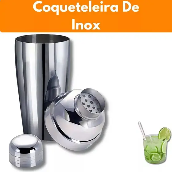 Coqueteleira Inox 500ml - Bebida Drink Caipirinha Bar