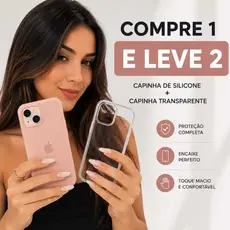 Capinha Iphone 11 12 13 14 15 16 17 Pro Max PremiKit 2 unidades Silicone Case Aveludada + Transparente