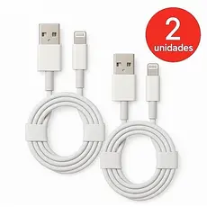 Kit 2 Cabos Lightning Turbo x USB 1 Metro Carregamento Rápido modelos do 5 ao 14