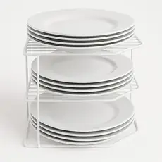 Rack Suporte Organizador Objeto Porta Pratos Armário 3 Andares Aramado Cozinha