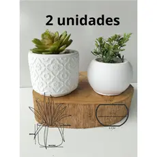 KIT 02 vaso decorativo  de gesso para presentes, porta-velas e suculenta e plantas artificial