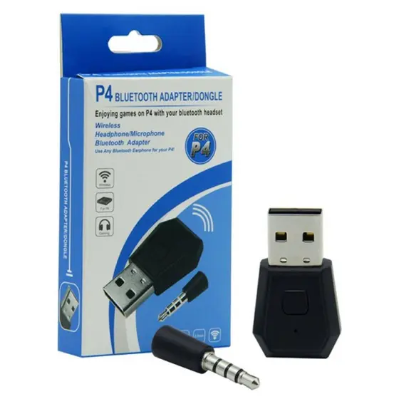 Adaptador USB Bluetooth Para PS4 Gamepad Controlador De Jogo Console Fone De Ouvido Transmissor Dongle Sem Fio Com Micro