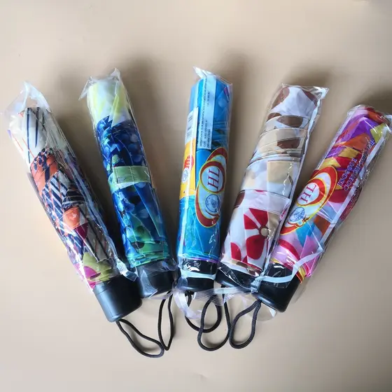 kit10 Sombrinha Guarda-chuva Colorida Cabe na Bolsa Estampas Diversas c/ Capa 750 759 758c