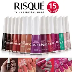 Esmaltes Risque Atacado Cores Tons Quentes Vermelho Laranja Roxo