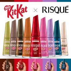 Kit Esmaltes Risqué KitKat Lançamento Esmalte Com Cheirinho De Chocolate Esmalte Atacado Oficial