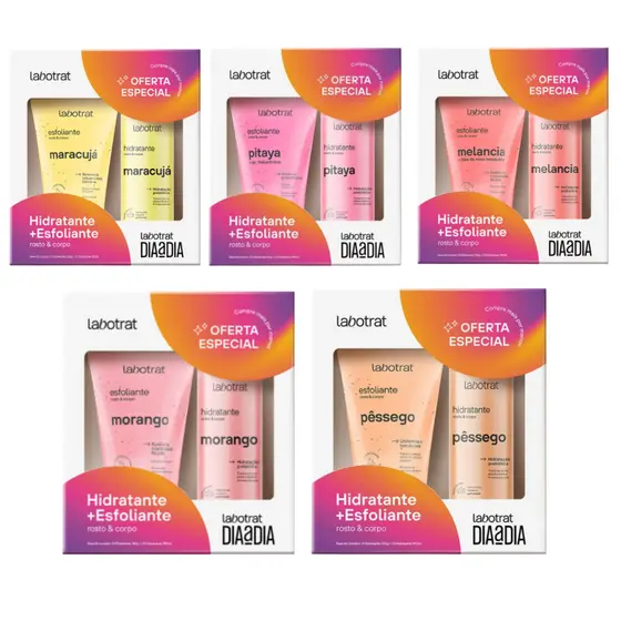 Pack Hidratante + Esfoliante Corpo e Rosto Pêssego Labotrat