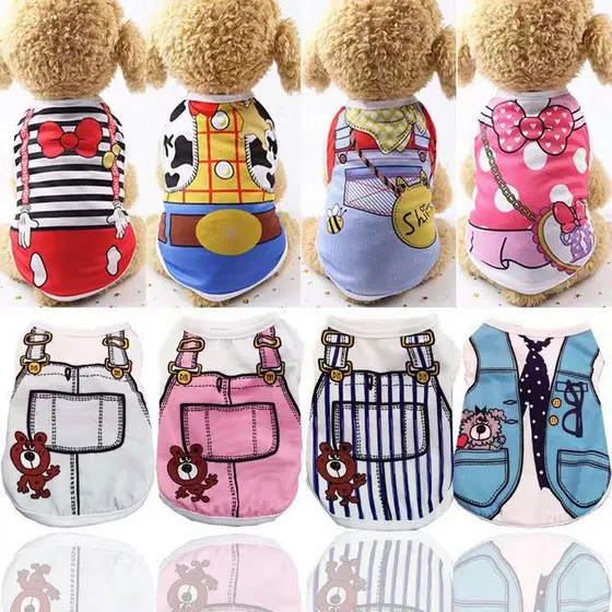Roupas Para Animais De Estimação Cat Dog De Verão De Algodão De Primavera Colete Respirável