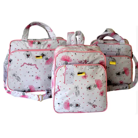 Kit Bolsa Maternidade Bebê mochila Mala para Enxoval 3 peças