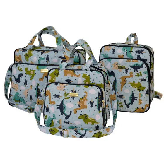 Kit Bolsa Maternidade Mala Bebê Enxoval Desenho 3 peças