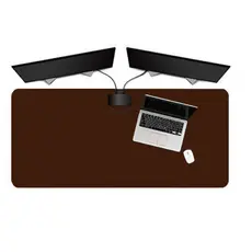 Desk Pad 120x40 p/ Computador Notebook em Couro + porta copo