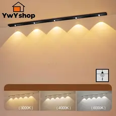 Luz LED para Armário 60cm com Sensor - 3 Cores (Branco/Quente/Natural) Ultra Fina e Recarregável F9