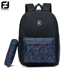 Ferrazzi Mochila Escolar Masculina Estojo Bolsa Reforçada Mochila Para Laptop Mochilas Trabalho Faculdade Resistente