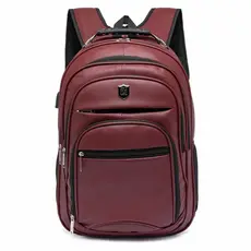 Ferrazzi Mochila Executiva Reforçada Couro PU Masculina Feminina Cabo Aço Trabalho Viagem USB Backpack Notebook