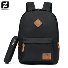 Ferrazzi Mochila Unissex Escolar Com Incluso Estojo Resistente Bolsa Uso Diário 15L Mochila Para Laptop Viagem