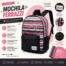 Mochila Estojo Feminina Resistente Escolar Bolsa Uso Diário