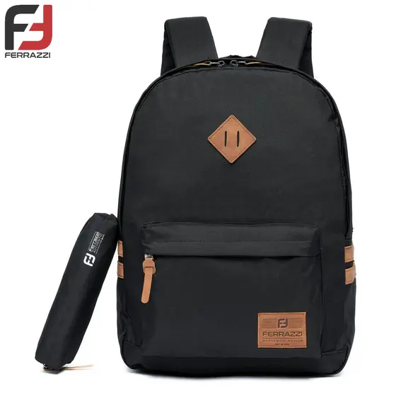 Mochila Estojo Escolar Masculina Resistente Bolsa Camurça