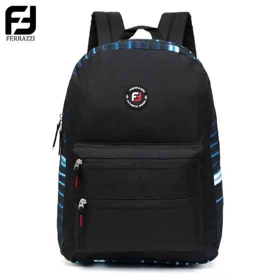 Ferrazzi Mochila Masculina Escolar Reforçada Espaçosa Universidade Trabalho 16L multifuncional Mochila De Costas Casual