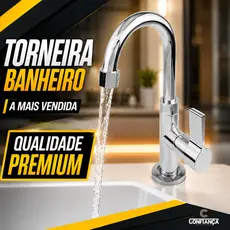 Torneira Banheiro Cuba Lavabo Sofisticada Cromada Abs Lavatório Banheiro Cozinha 1198 C-70 Cód. 1991