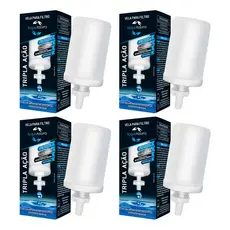 Kit 04 Velas Alcalinas Premium Tripla Ação Carvão Ativado Prata Coloidal Serve Todos Filtro De Barro