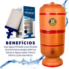 Filtro de Barro 6 litros C/ Boia Vela e Torneira
