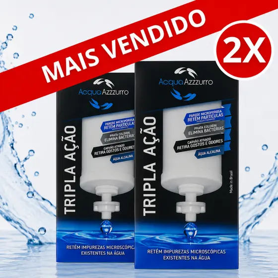 Kit 02 Velas Alcalinas Premium Tripla Ação Compatível P/ todos Filtros De Barro