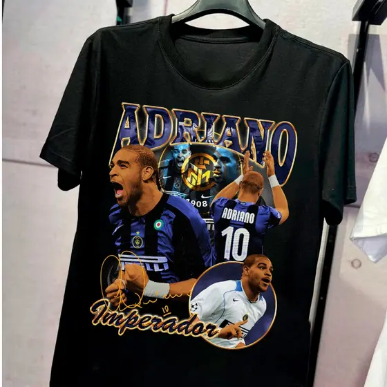 Camiseta De Algodão Adriano Imperador Futebol Camisa De Time ronaldo fenomeno
