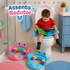 Assento Redutor para Vaso Sanitário Assento Infantil Treinamento Desfralde Bebê Almofadado Sapo