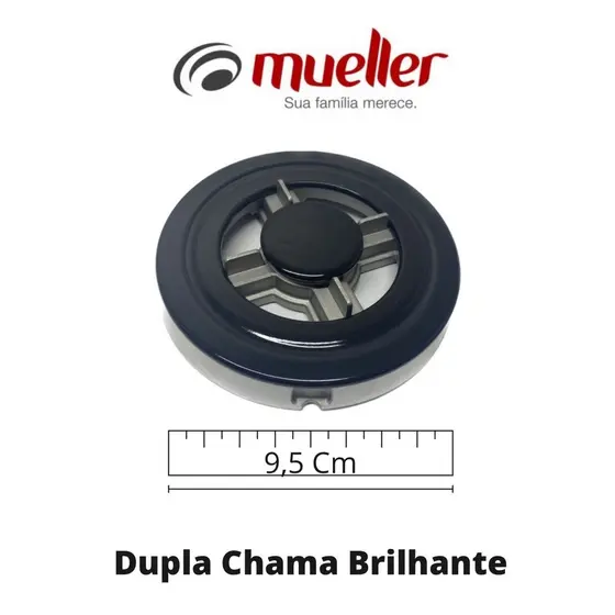 Queimador Completo Dupla Chama Fogao Mueller 5B
