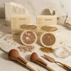 Bronzer e Iluminador Marmorizado Glass - Ruby Rose
