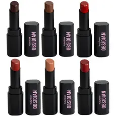 Batom Cream Satin Obsidian Lipstick Ruby Rose – Alta Cobertura, Conforto e Brilho
