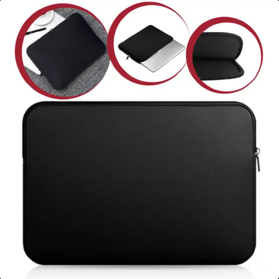 Capa para Notebook Case Pasta Com e Sem bolso 15,6 Preto