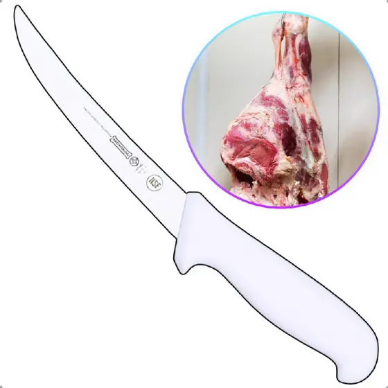 Faca Mundial Desossa 15cm 5516 Branca Profissional Açougueiro Limpar Carne