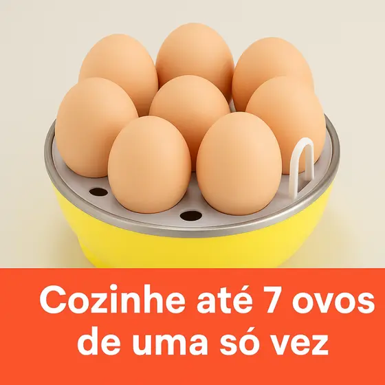 Cozedor de Ovos Elétrico Portátil Cozinha à Vapor