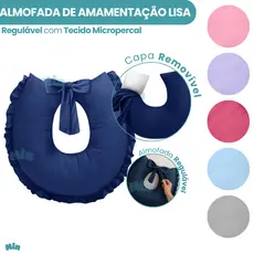 Almofada De Amamentacao Com Laço e Com Zíper Travesseiro Menina Menino Liso