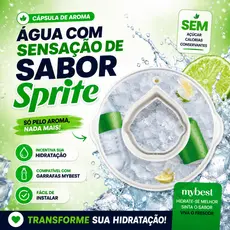 Cápsula Aroma My Sense Sabor Sprite Refil para Garrafa Sensorial Água Sem Açúcar