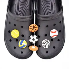 Encantos De Sapato Para Tamanco Decoração Decorações Pinos Novo Colorido Jogos De Bola Basquete Futebol Botão