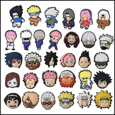 Para Pins Anime Shounen Naruto PVC DIY Sapatos Charme Botão