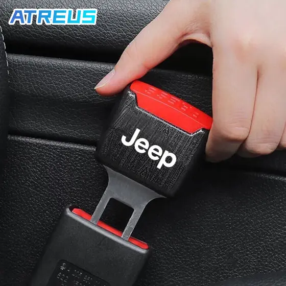 1/2Pçs Jeep Extensor Do Cinto De Segurança Carro Fivela Ajustável Extensor Fivela De Cinto De Segurança Para Jeep Renegade Compass Willys Wrangler jk Grand Cherokee Commander