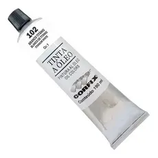 Tinta Óleo Branco Titânio 102 - 20ml Corfix G1 p/ Tela Artesanato