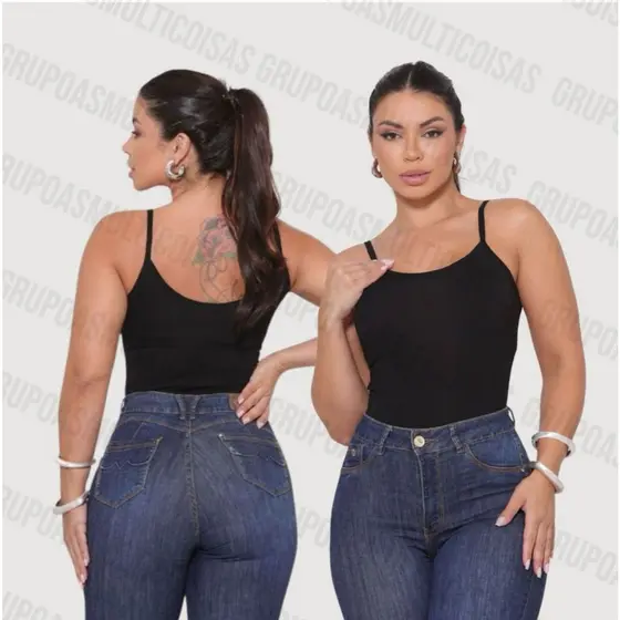 REGATA FEMININA BLUSINHA DE ALCINHA SEM BOJO BASICA SIMPLES CASUAL CONFORTAVEL TECIDO PREMIUM REGATA FEMININA DIA A DIA