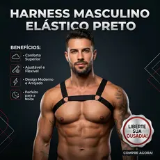 Harness Masculino Estilo Fetiche Fashion - Elástico Ajustável Sensual para Festa e Moda