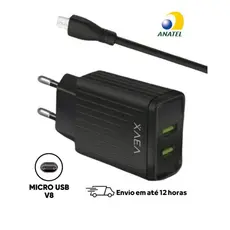 Carregador Micro-USB V8 Turbo 55W 4.4A Xaea Completo
