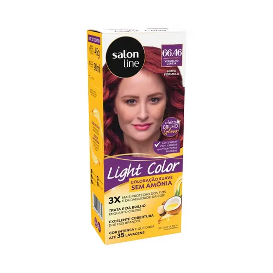 Coloração suave Light Color 66.46 Vermelho Cereja Salon Line