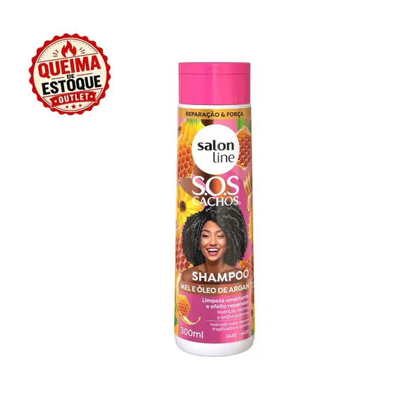 Shampoo SOS Cachos Mel e Óleo de Argan 300ml