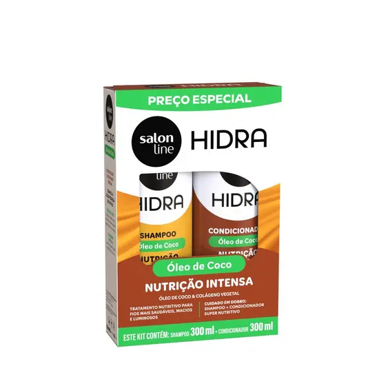 Kit Shampoo e Condicionador Hidra Óleo de Coco Salon Line 300ml