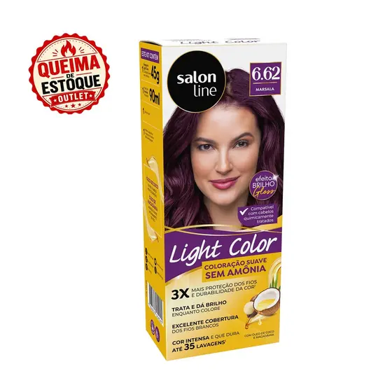 Coloração suave Light Color 6.62 Marsala Salon Line