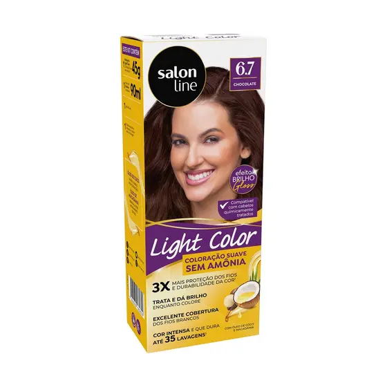 Coloração Light Color 6.7 Chocolate Salon Line