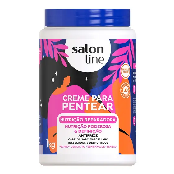 Creme Para Pentear Nutrição Reparadora Salon Line 1kg