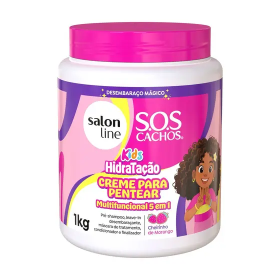 Creme Para Pentear 5 em 1 SOS Cachos Kids Hidratação 1kg